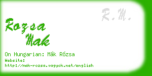 rozsa mak business card